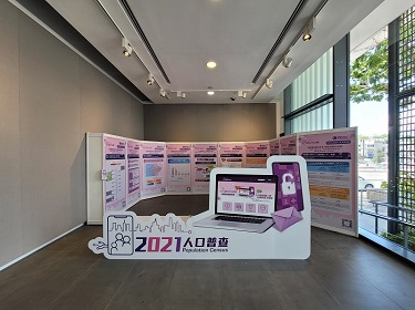 Photo shows the Census and Statistics Department held a roving exhibition from May to July in various government offices and public libraries around Hong Kong, to raise public awareness of the 2021 Population Census and encourage the use of the online questionnaire.